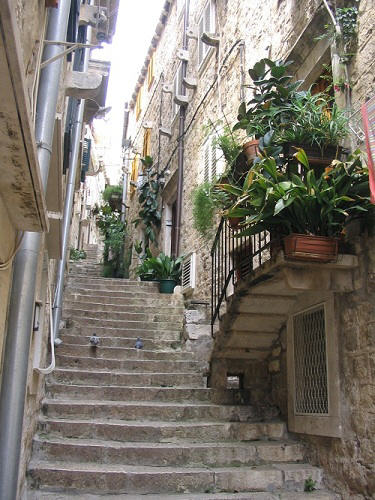 Chorwacja, Dalmacja, Dubrovnik, kamienne schody