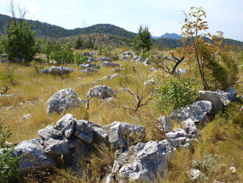 Przełęcz Gradina, pustkowie w górach